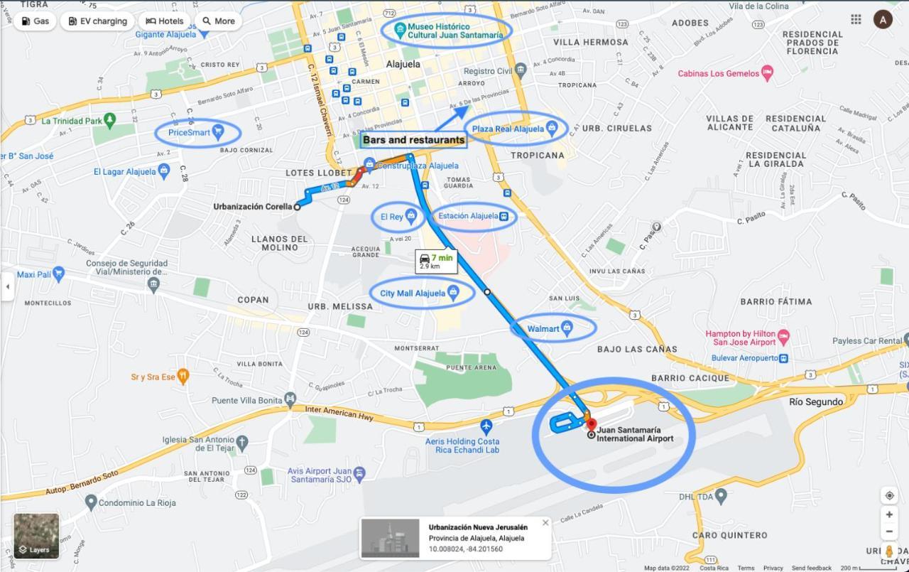 5 Min From The Airport - Perfect Stop Alajuela Bagian luar foto